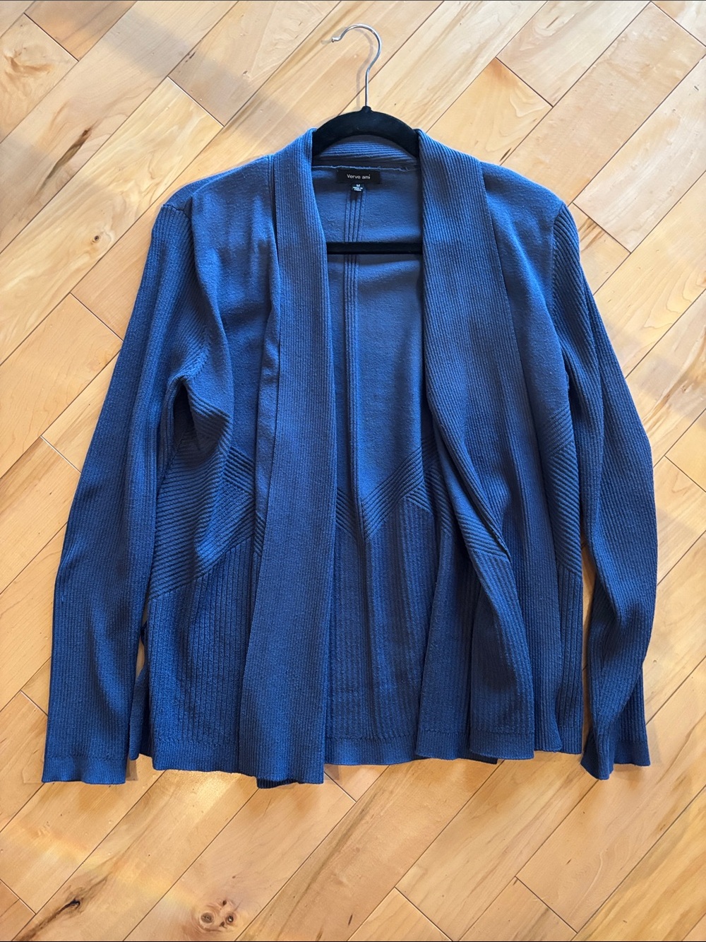 Blue Open-Front Cardigan